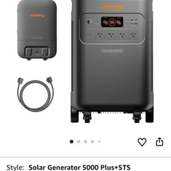 Jackery Solar Generator 5000 Plus with Smart Transfer Switch, 5040Wh LiFePO4 Power Station, 120V/240V 7200W AC Output, Whole-Home Backup, 0ms UPS for 