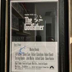 Al Pacino Signed “The Godfather” 12x16 Movie Poster From 1972