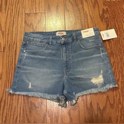 New Wrangler Size 8 / 29 High Rise Vintage Cut Off Blue Jean Short Shorts 