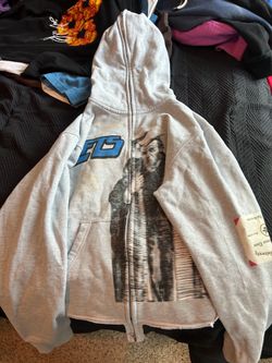 Hoodlumni street scholars professor full zip up hoodie bape blue grey white red size medium fits small