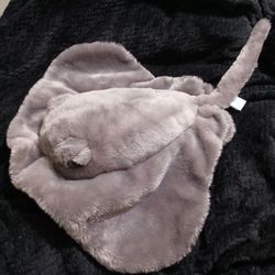 Sealed World The Petting Zoo Grey Stingray Plushie 15"
