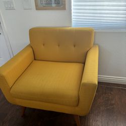 Yellow Mid Century Chair 