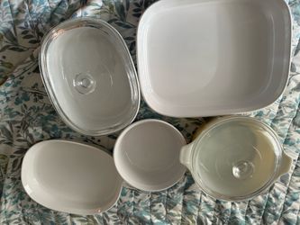 Ceramic Baking Dish Lot — 5 Pieces | Mixed Brands | Some with Lids