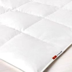 Queen Bed Goose Down Comforter Blanket Quilt Duvet Sotvedel Ikea 86x86" Cotton Shell Insulated Thermal Warm Winter Ultralight Ikea