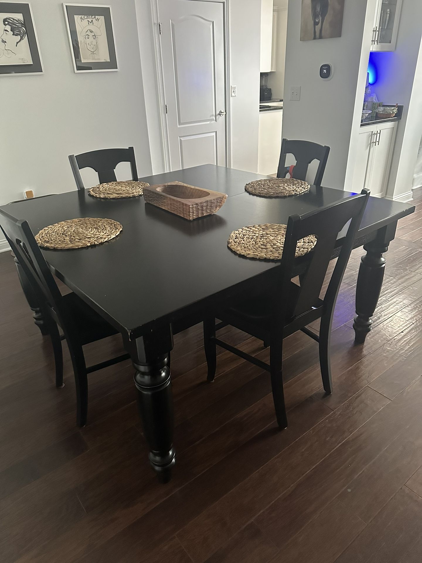 Black Pottery Barn Table And Four Chairs