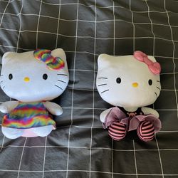 2 Hello Kitty plushies