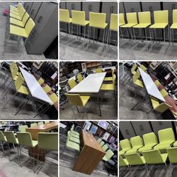 Davis Furniture Commercial Grade Leather Stools Office Furniture 