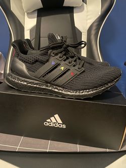 Adidas Ultraboost Black Sneakers with Heart Detail Size 10