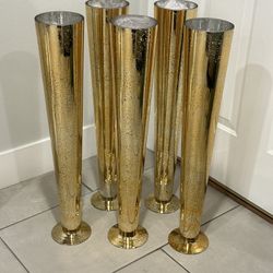 Gold Flower Vase For Arrangements 
