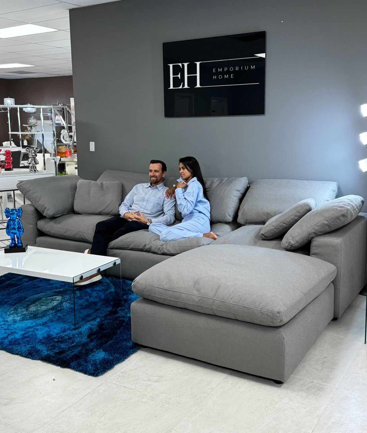 Grey Cloud 4 Piece Sofa Sectional
