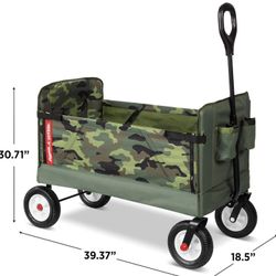 NEW Radio Flyer 3-in-1 Folding Wagon (Camo/Green) 