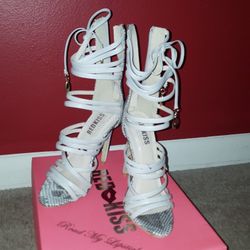 5 inch zipper straps heels Like New $25