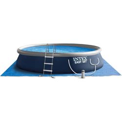 Easy Set 15' X 42" Round Inflatable Outdoor Above Ground Swimming Pool Set