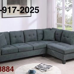 ASH BLACK RIGHT SIDED CHAISE SECTIONAL 