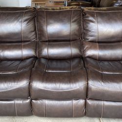 RC Willey Genuine Leather Couch & Loveseat