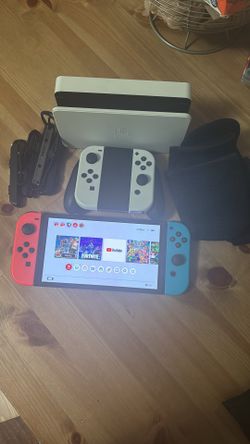 Nintendo Switch With A lot Games Controllers Etc