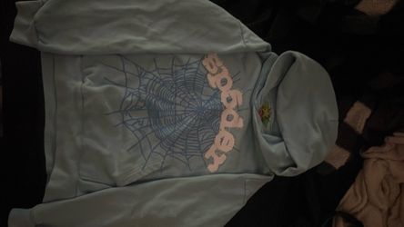 Baby blue bedazzled spider hoodie Baby blue bedazzled spider hoodie