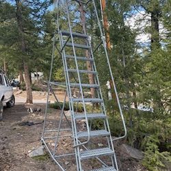 Cotterman Rolling Steel 10-Step Ladder