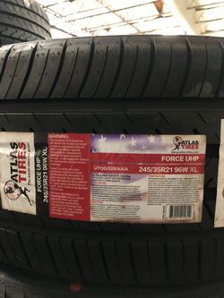Brand New Tires (1) Atlas Force UHP (245/35R21) (Single) ($95)