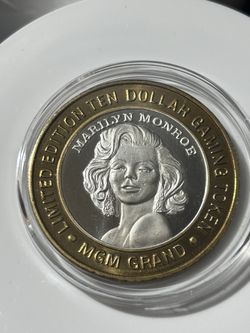 Marilyn Monroe .999 Silver Casino Token