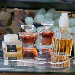 Set Of 4 Vintage Mini/Miniature Perfume Bottles