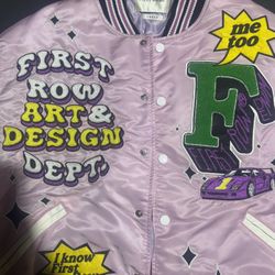FIRST ROW VARSITY PINK JACKET