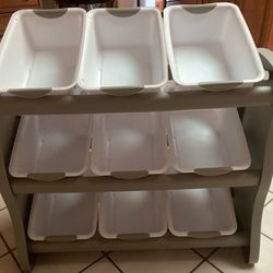 9 Bin Plastic Toy Storage 