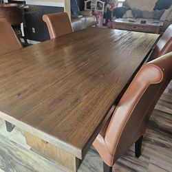 Solid Wood Dining Table- 39 In X 76 In