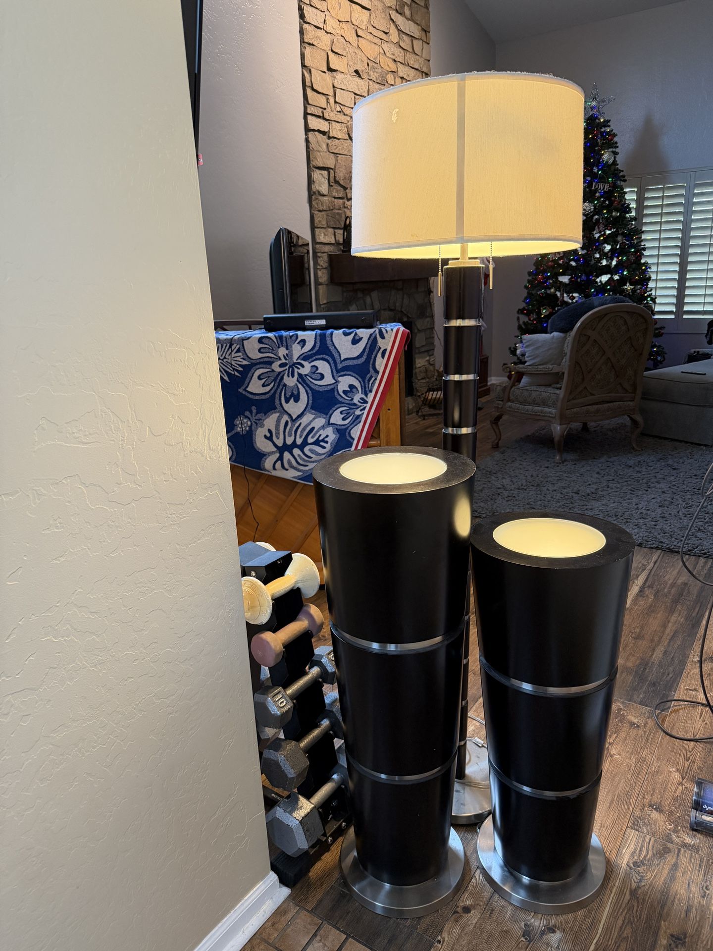 Beautiful modern contemporary floor lamp set