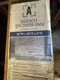 A² Bath 36" × 36" Shower Pan, model 3636CPAN