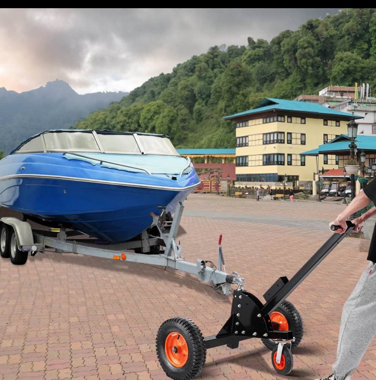 New in the box YZONA Adjustable Trailer Dolly 2-in-1 Trailer Mover With 23.6"-35.4" Adjustable Height&Universal Wheel for Moving Car/RV/Trailer (D272