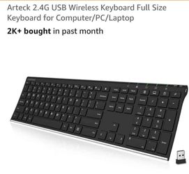 Arteck 2.4G  wireless keyboard stainless