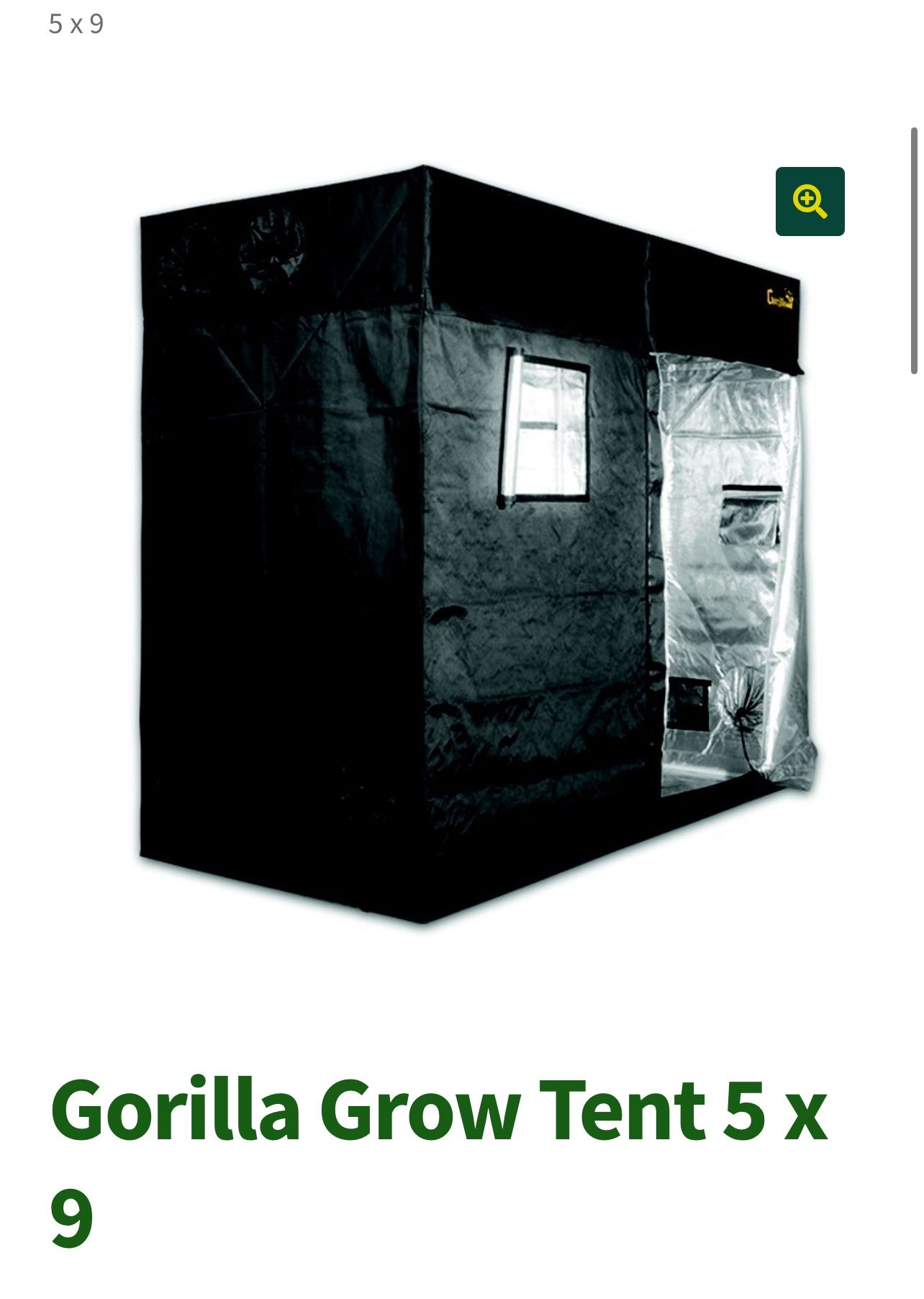 Grow Tent / Greenhouse 5x9 All Included