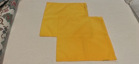 Yellow cushion covers, outdoor, 18x18