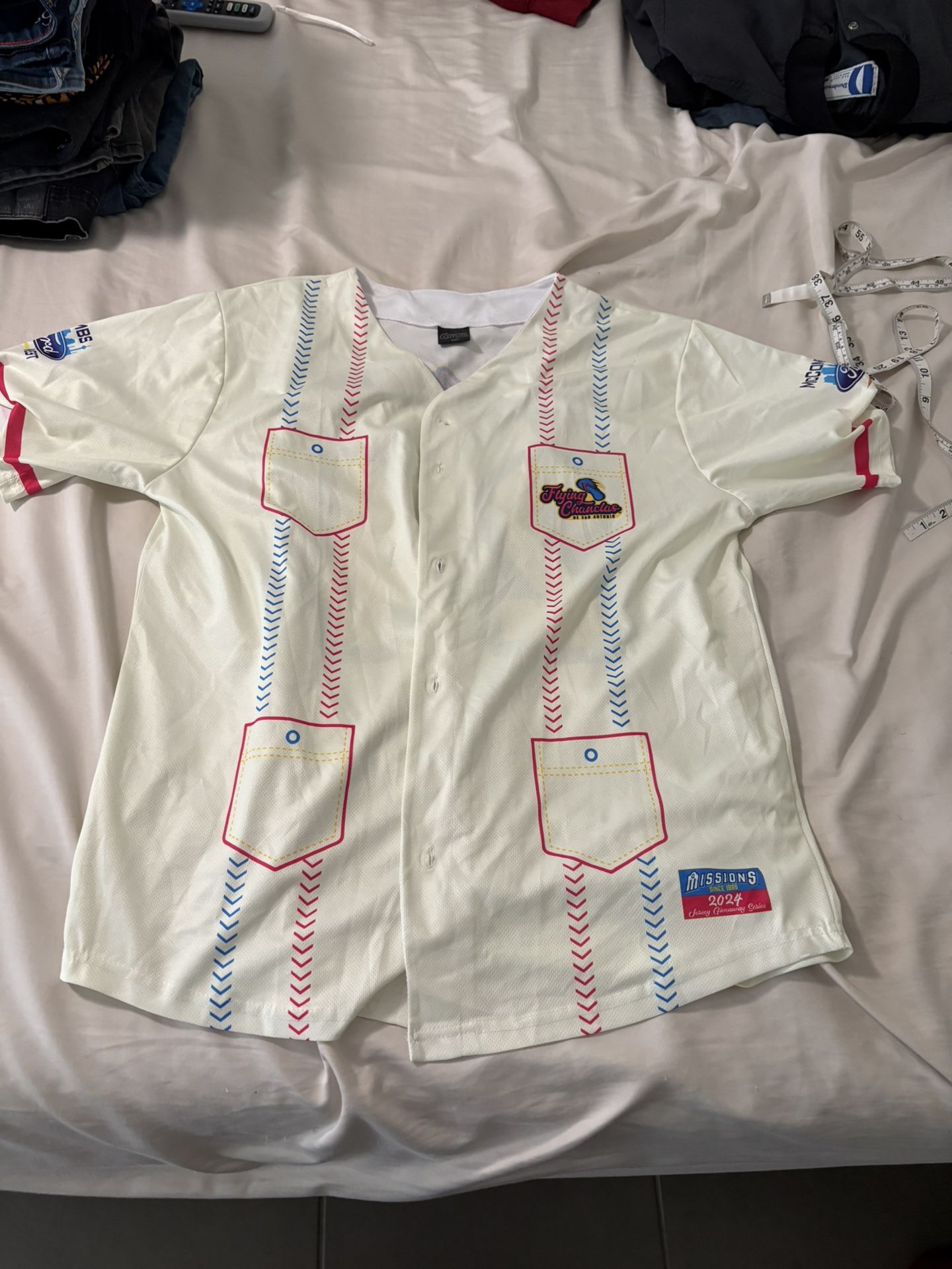 San Antonio Misssions / Flying Chancalas Baseball Jersey . XL . $20