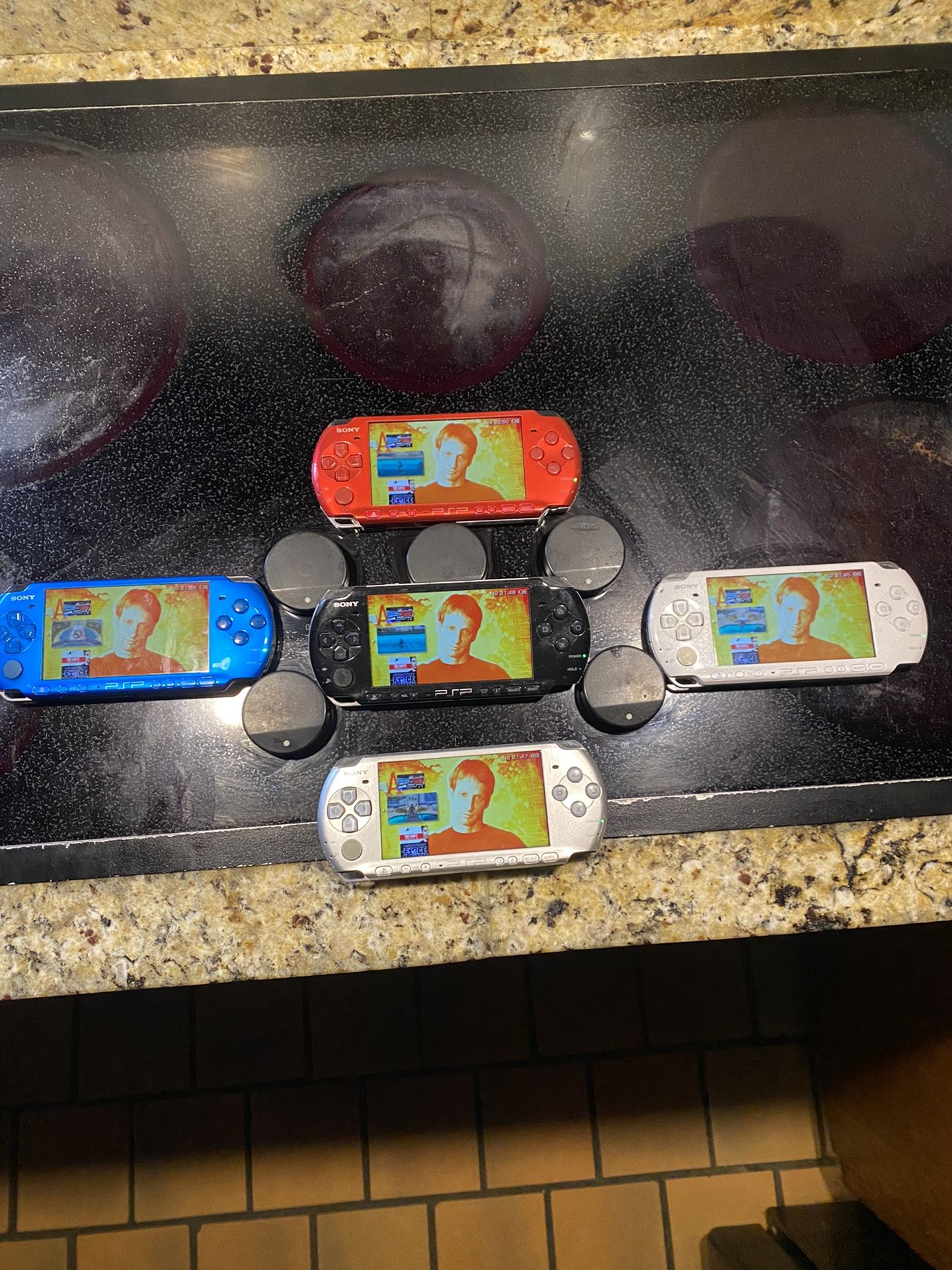 Psp Portable 3000 x 5 Colors