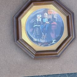Norman Rockwell Collector Plate In Frame