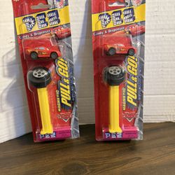 Pez Disney Lightning McQueen magnetic Pull and Go Car  $3 each