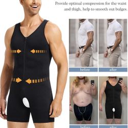 TAILONG Mens Bodysuit Shapewear 2XL