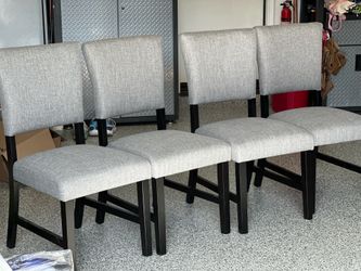 Set of 4 Gray dining chairs