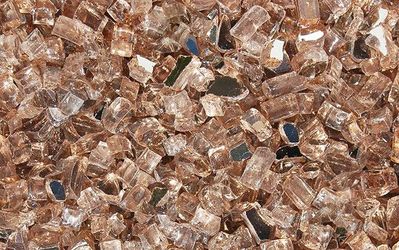 DESERT ROSE REFLECTIVE FIRE GLASS -  60 LBS