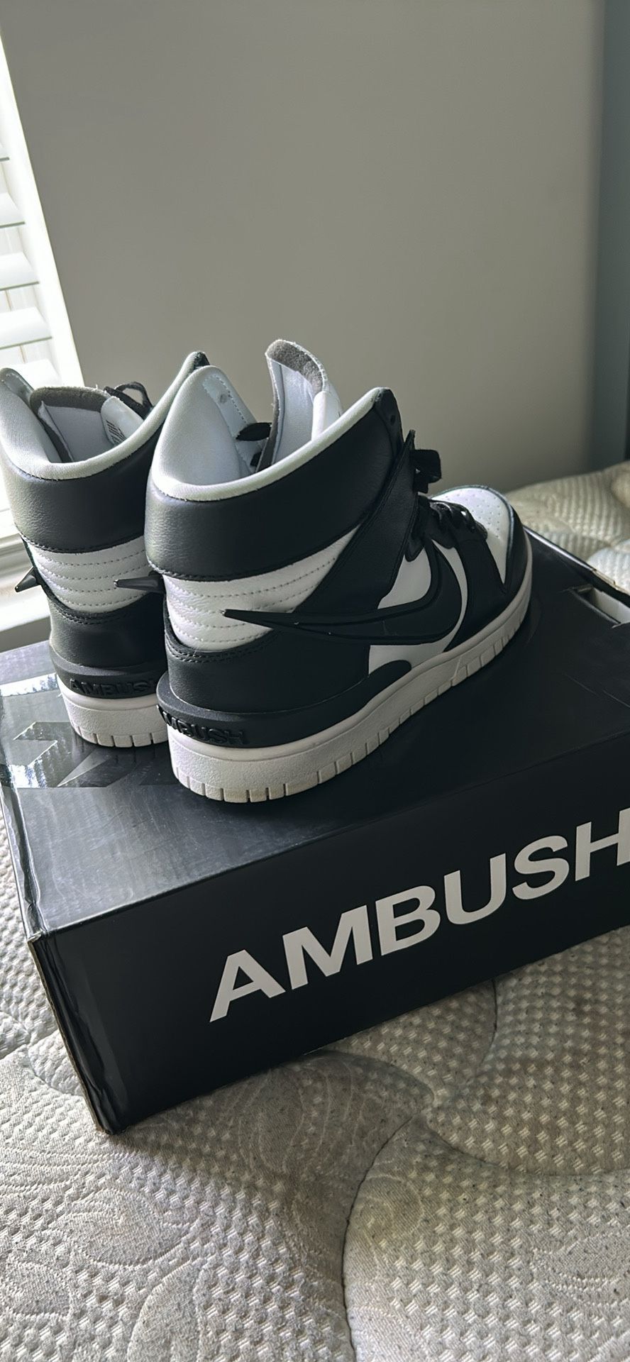 Nike Dunk High Ambush Black And White