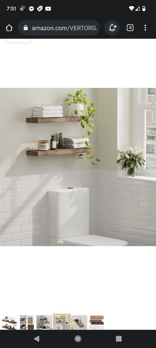 $50 VERTORGAN (2) SET FLOATING SHELVES