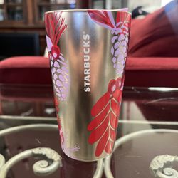 Starbucks Silver Pinecone Tumbler