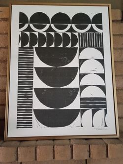 Black & White Geometric Piece Acrylic on Canvas