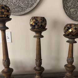 Candle Holders, Set of 3