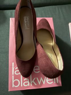 Lauren Blakwell Burgundy Suede Heels