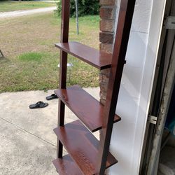 Wooden Ladder Shelf 