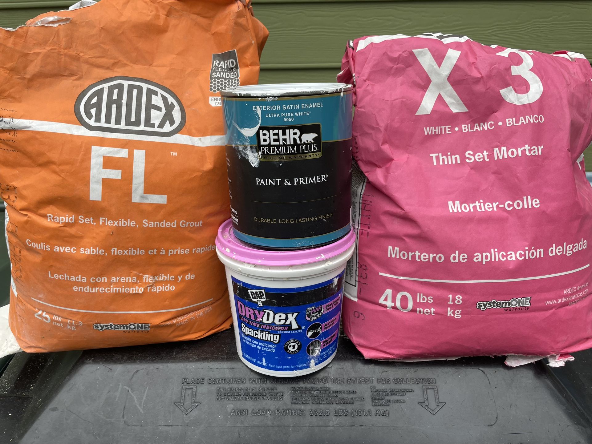 Grout & Thin Set Mortar & Paint