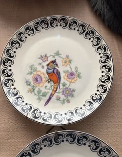 Bird Plate And Floral Sm Plate